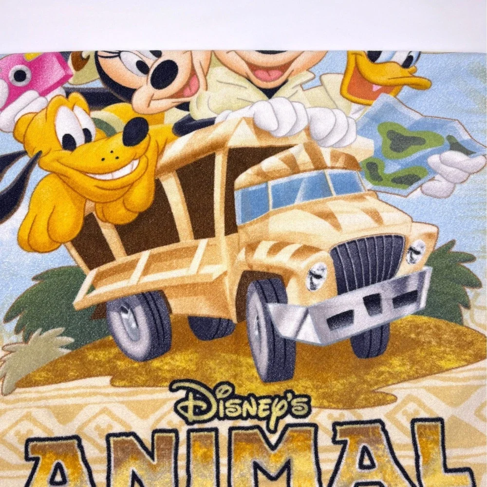 VTG Disney Parks Animal Kingdom Oversized Heavy Weight‎ Beach Towel Fab 5 Mickey